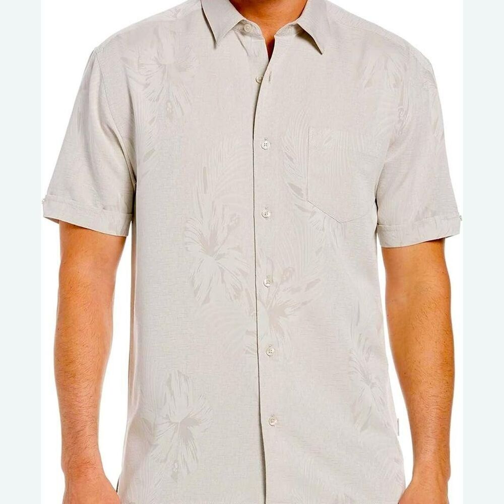 Unbranded Men's Grey and Tan Shirt